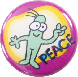Peace Button Comic - zum Schließen ins Bild klicken